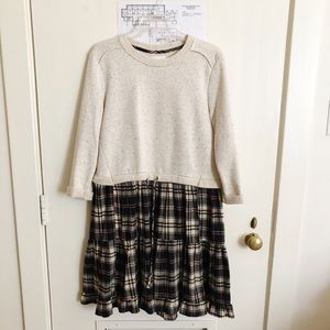 eri + ali flannel sweatshirt dress